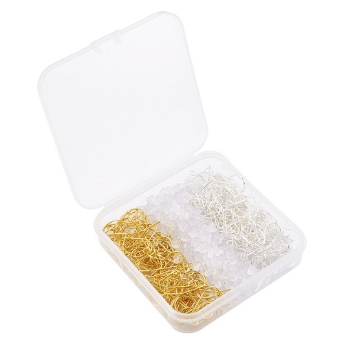 400 piezas/caja Pendientes de Hierro Ganchos Pez Oreja Cables con Pendientes Backs Kit Color Mixto - Imagen 3 de 7