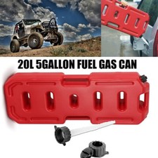 20L 5Gallon Can Emergency Backup Tank Fuel Gas Gasoline Tank For Jeep SUV RED