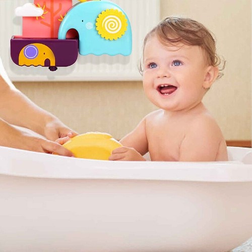 Blue Elephant Bath New Born Waterwheels Bathing Water for Child Bathtime - Picture 2 of 8