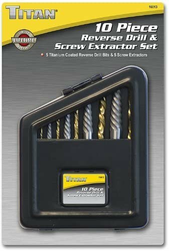 Titan 16013 10 Screw Extractor and Left Hand Drill Bit Set - Picture 2 of 2