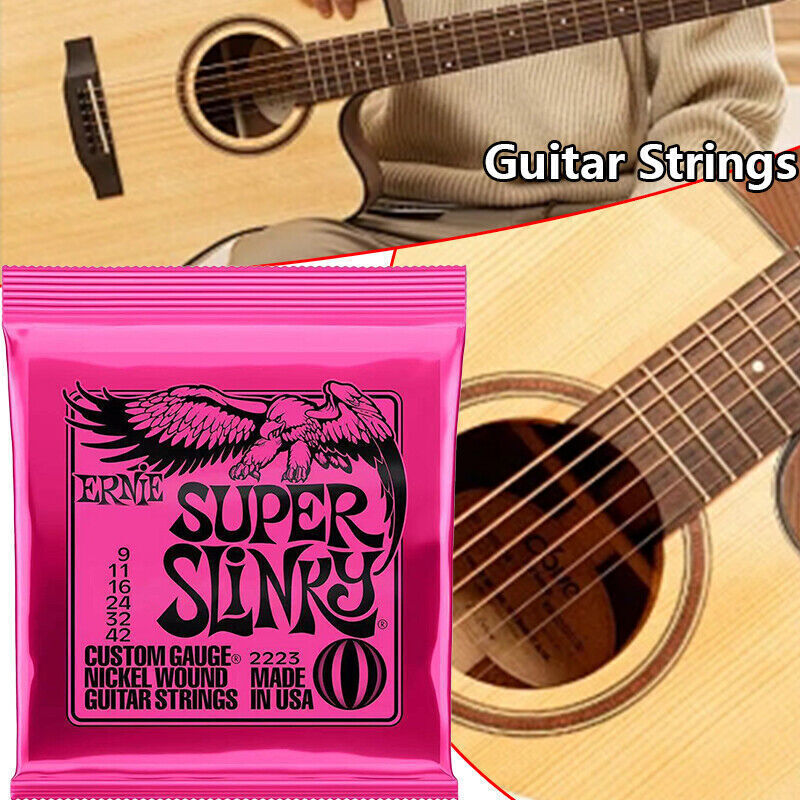 3 Packs Ernie Ball Super Slinky Nickel Wound Electric Guitar Strings UK