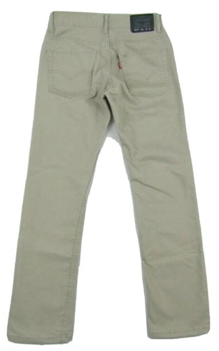 Levi's 511 Slim Fit Tapered Leg Beige Jeans Boys Size 16 Reg Waist 28" X Leg 28" - Imagen 9 de 9