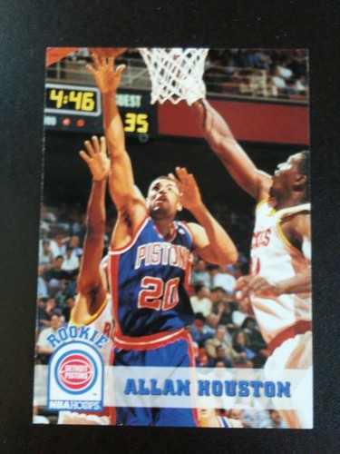 FREE SHIPPING-Alan Houston Rookie-1993/94 Hoops Basketball-no.332-Pistons - Picture 3 of 3
