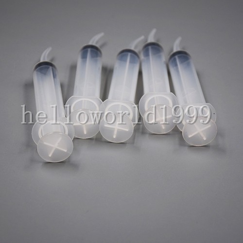 100 Pcs Disposable Irrigation Syringe Curved Injector Tip Dental Impression 12ml - Picture 12 of 14
