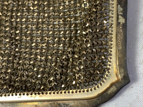 Antique Art Deco Whiting & Davis Mesh Bags Chainmail Purse Enamel Design - Picture 13 of 23