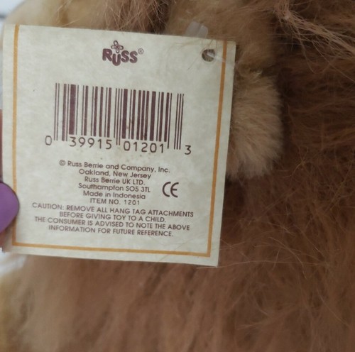 Russ Berrie Leopold Lion Plush Stuffed Animal Realistic Toy Zoo Mufasa With Tag - Picture 11 of 19