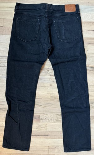 Wallace & Barnes Selvedge Jeans Made In USA Black Size 33x32 - Picture 6 of 21