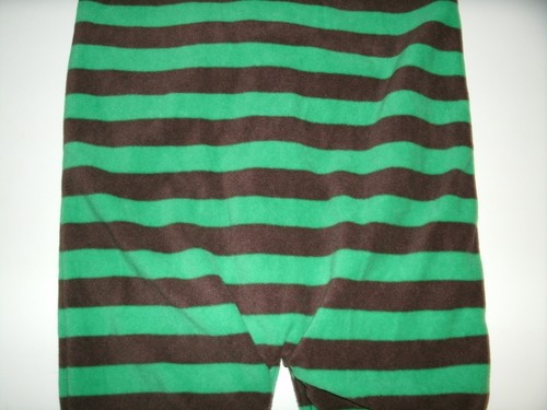 Carter's Boys Jumpsuit Romper Green Brown Bear Fleece Striped 6 Months New - Picture 9 of 10