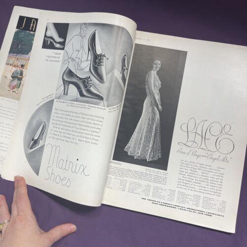 VTG Vogue Magazine February 15 1932 - Spring Millinery Accessories - Erickson - Picture 7 of 21