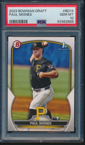 PSA 10 PAUL SKENES 1st 2023 Bowman Draft Paper PIRATES Rookie Card RC GEM MINT