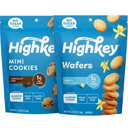 HighKey Keto Cookies - Chocolate Chip Cookies and Vanilla Wafers, (Pack of  6) | eBay
