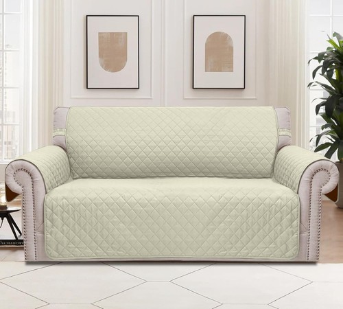 Gesteppte Sofaabdeckung Überwurfsofa Slippbezüge nicht wasserdicht Möbel Haustierschutz - Bild 75 von 106