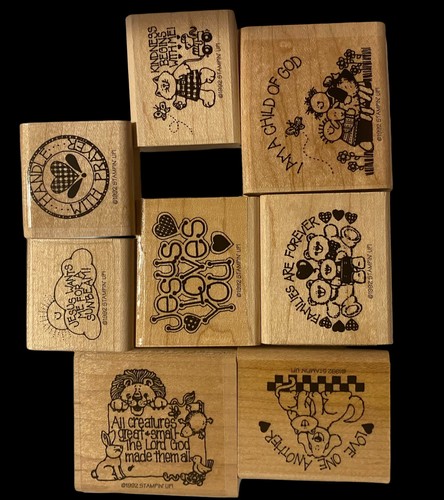 Stampin’ Up! “FOR GOODNESS SAKE” 8 Piece RELIGIOUS Rubber mounted stamps 1992 - Picture 16 of 16