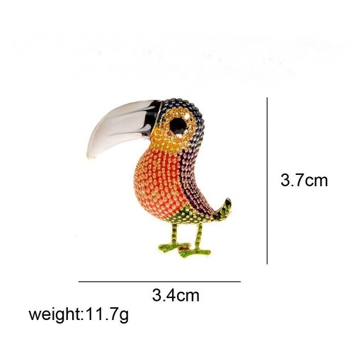 Broches de Pájaros Mujeres Esmalte Animal Prendedor Abrigo Vestido Estrás Broche Lindo Pájaros Us - Imagen 11 de 24