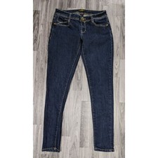 Southpole Juniors Size 9 Embroidered Pockets Denim Blue Jeans