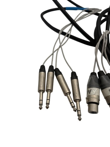 KELSEY/Neutrik Jack- female XLR 5m multicore 4-way tour-grade stage snake/loom - Picture 2 of 3