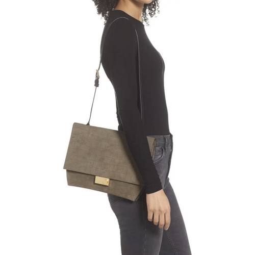 Allsaints Women's Charterhouse Croc Embossed Leather Shoulder Bag - Picture 2 of 4