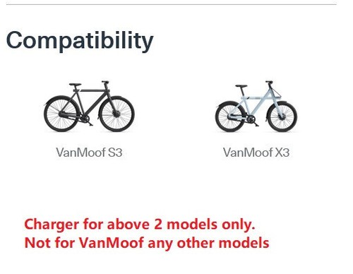 Cargador inteligente de 5 amperios para bicicleta eléctrica VanMoof S3 y X3 - Imagen 2 de 6