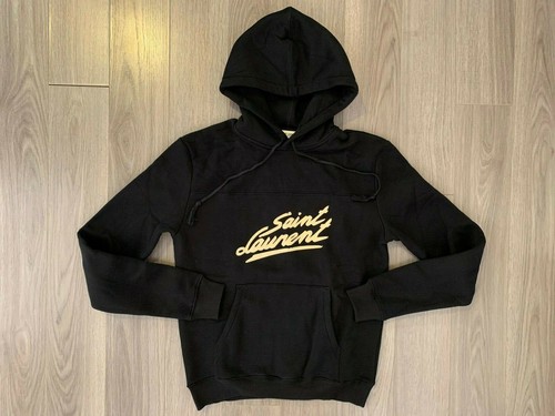Saint Laurent Black 50's Signature Hoodie black sz