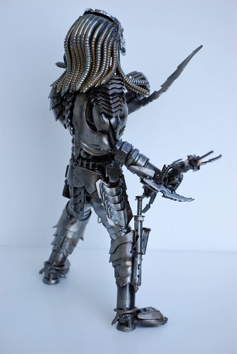 Scultura in metallo di scarto Predator (a3,C), miglior regalo fatto a mano, regali Wow Labor Day - Foto 8 di 9
