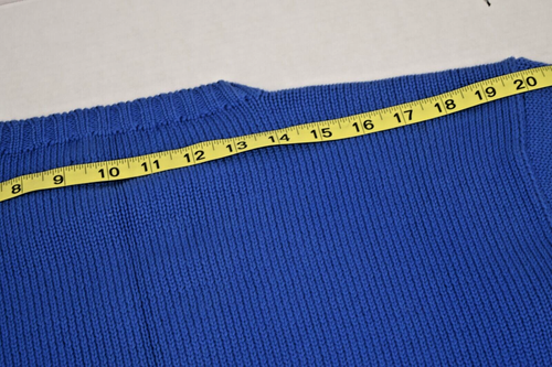 Vintage Sweater Polo Ralph Lauren Size L 90s Soft Blueberry Cotton Knit NWT - Picture 7 of 10