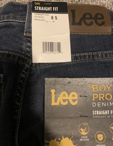 LEE Boys Boy Proof Straight Fit Straight Leg Jeans, Reckless, 8 Slim US - Picture 5 of 7