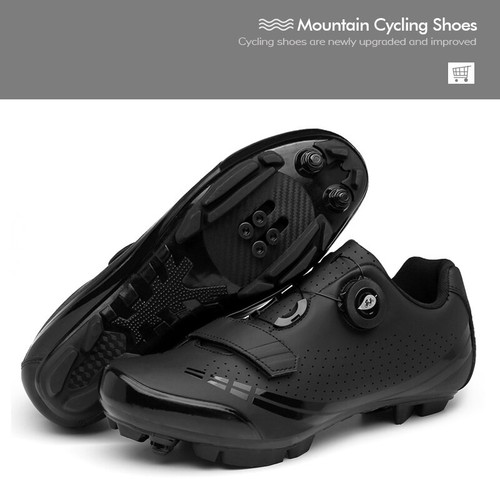 Road Cycling Sneakers Men Mtb Bike Self-locking Shoes with Spd-SL Cleats - Picture 14 of 24