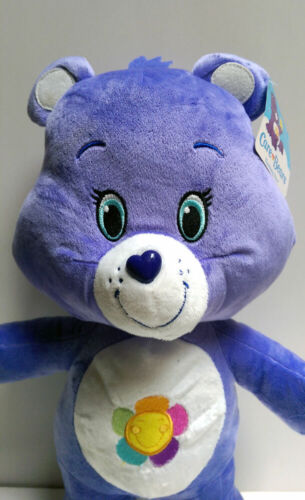 Kelly Toys Care Bears Plüschtier 17" HARMONY BEAR mehrfarbig Regenbogenblume lila - Bild 4 von 8