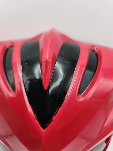 Máscara de Halloween Mighty Morphin Power Rangers roja de plástico de trabajo superhéroe 2016 - Imagen 2 de 13