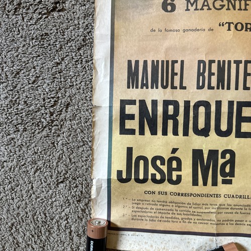 Póster Publicitario Vintage Plaza De Toros Monumental MUY ANTIGUO ver Fotos - Imagen 7 de 12