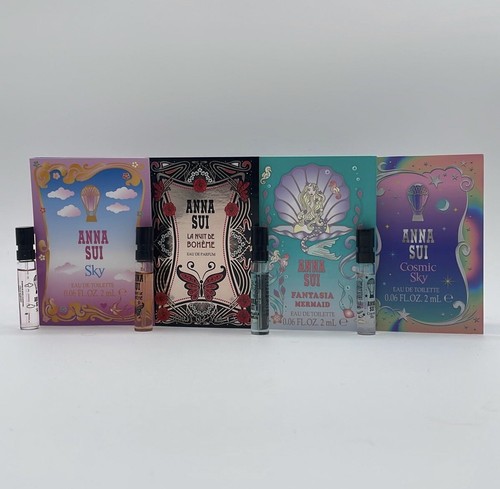 ANNA SUI 4PC PERFUME SAMPLE SET 4 X 2ML-0.06OZ BRAND NEW - Picture 1 of 11