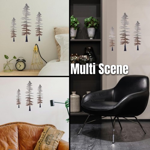 Metal Wall Art Stainless Steel 3 Piece Minimalist Decor for Kitchen Bathroom - Picture 4 of 7