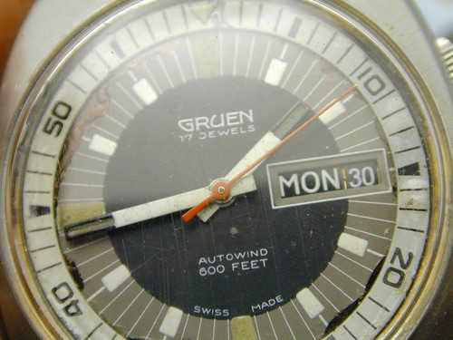 VINTAGE GRUEN COMPRESSOR 600 FEET DIVE WATCH - Picture 9 of 9