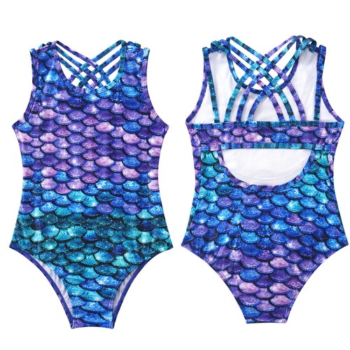 Kids Girls Beachwear Vacation Swimsuit Hollow Back Swimwear Holiday Tankini - Picture 19 of 28