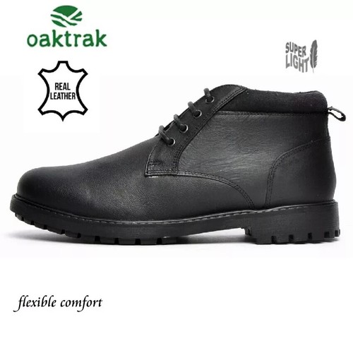 BOTAS DE TRABAJO AL TOBILLO CHUKKA DE CUERO CON CINTA ROJA PARA HOMBRES TALLA ZAPATOS - Imagen 3 de 19