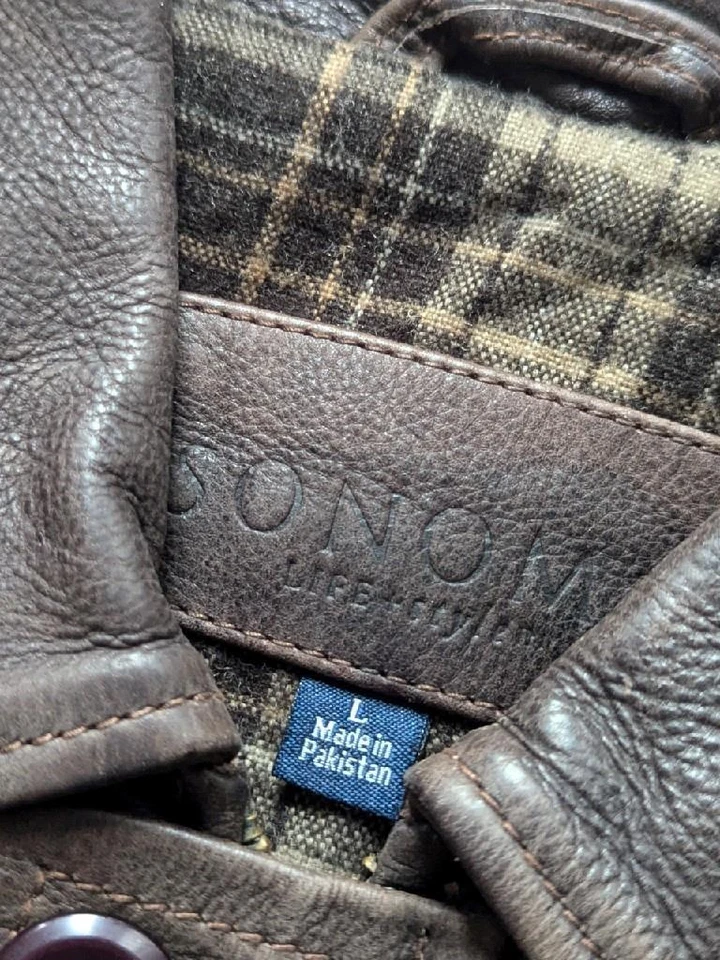 Chaqueta de moto vintage años 90 L cuero marrón PATINA mad max 44 cuero de vaca y2k Foto 4 de 4