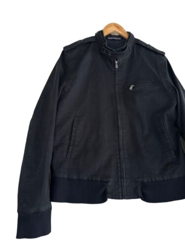 Vintage Hugo Boss Black Bomber Jacket Mens Size Large Made In Bosnia - Picture 3 of 14