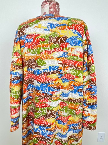 Bunte 70er Style LULAROE REGENBOGEN MORGENMANTEL JACKE Taschen Strickjacke Long Pullover M? - Bild 4 von 12