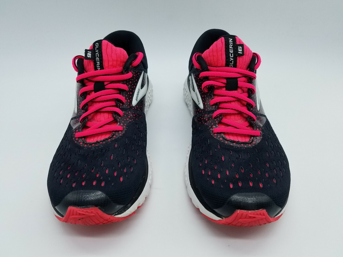 Chaussures de course femme Brooks Glycerin 16 taille 9 B moyenne noir rose
