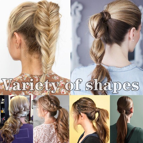 100% Human Hair Real Thick Ponytail Clip In Wrap Around Pony Tail Extensions USA - Picture 2 of 25