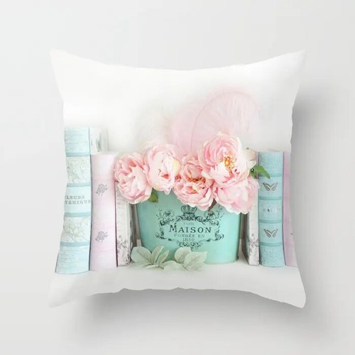 Flower Pattern Decorative Sofa Cushion Cover Pillow Pillowcase Throw Pillows - Picture 45 of 46