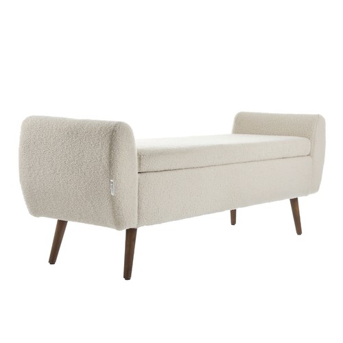 Large Upholstered Bed End Bench Ottoman Storage Stool Padded Hallway Window Seat - Picture 10 of 37