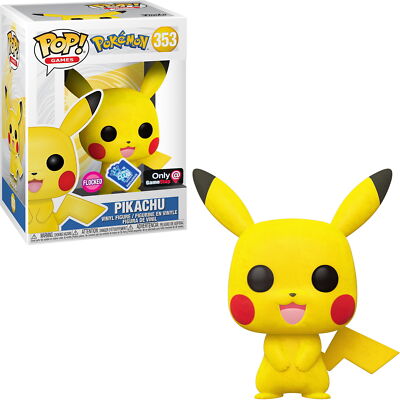 希少Funko POP ピカチュウ353 Flocked GameStop限定 Pokemon - Pikachu 353 Flocked Funko Club Exclusive Only Gamestop