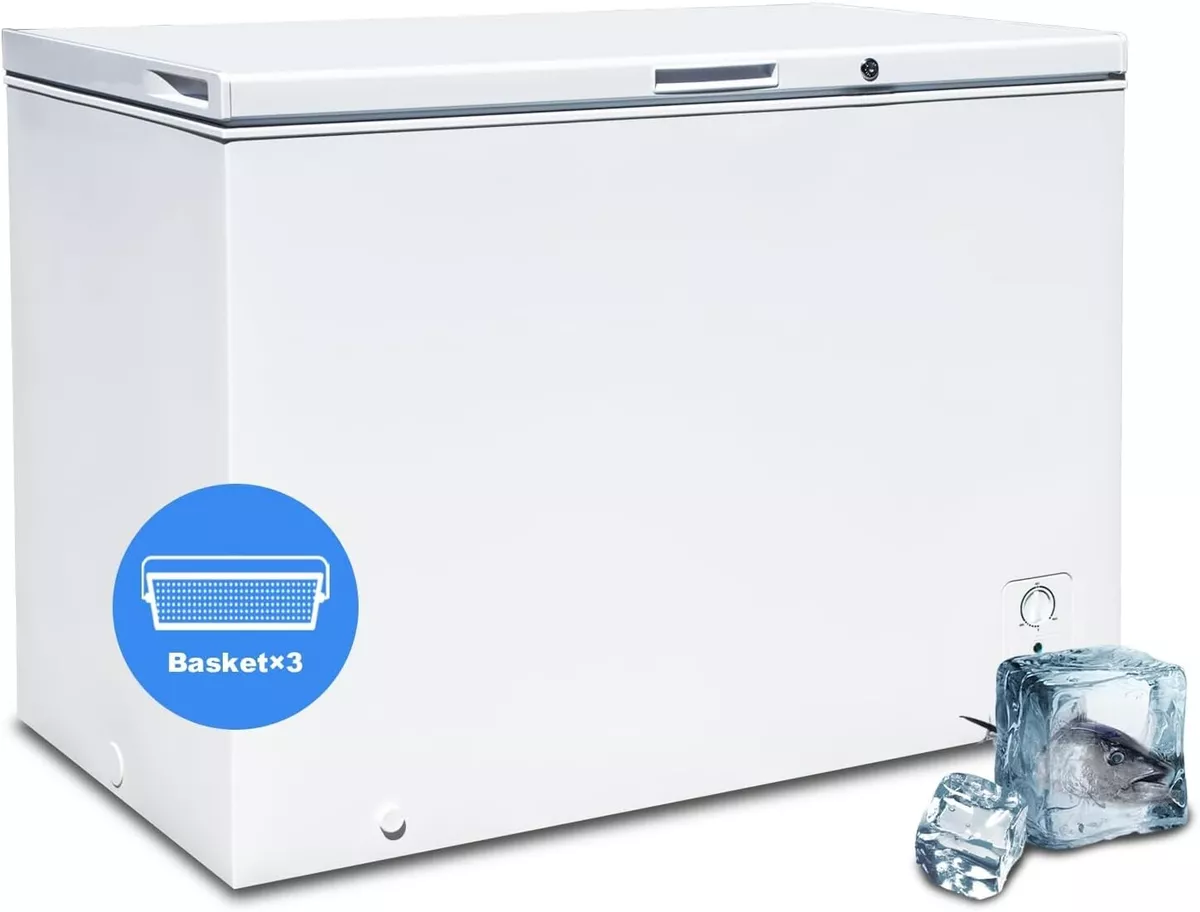 Chest Freezer 10.5 Cu.Ft Deep Freezer Compact Freezer with