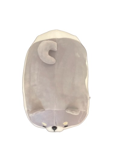 Almohada blanda grasa para perro Shiba Inu peluche 12" juguete gris blanco relleno súper suave - Imagen 5 de 8
