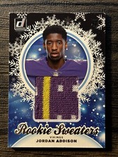 Jordan Addison 2023 Donruss Rookie Sweaters Patch RC Minnesota Vikings C6