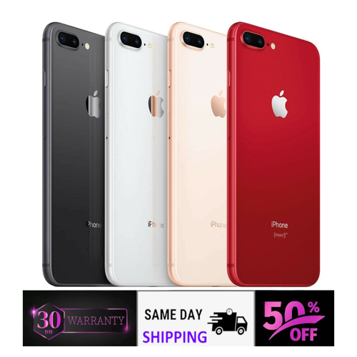 Apple iPhone 8 Plus 64GB Unlocked - Red, Gold, Space Gray - Free Return! - Picture 1 of 9