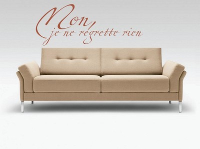 Edith Piaf Wall Sticker French Quotes Words Non je ne ...