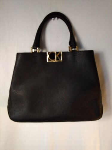 Calvin Klein  Leather Classic Elegant Tote Bag Pur