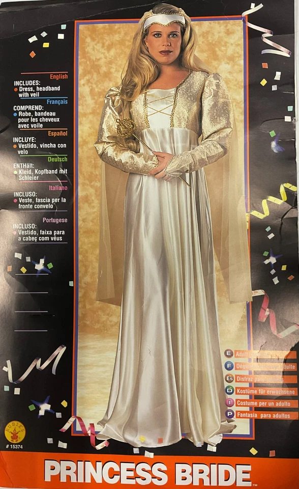 Disfraz de princesa novia renacentista medieval vintage - damas talla pequeña Foto 2 de 3